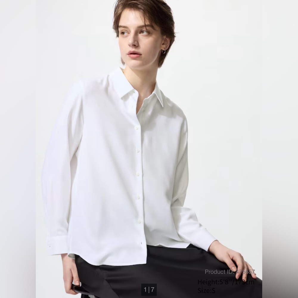 [UNIQLO] White Button-Up Shirt - S